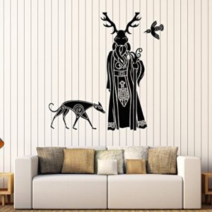 Decalque de parede de vinil druida celtas Irlandeses Irlandês Celtic Irish Art Stickers (474ig) Ouro Metálico (Discos de Vinil)