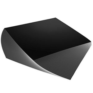 Folhas de vinil permanentes foscas pretas melhores do que rolos de vinil – EZ Craft USA – 30,48 cm x 30,48 cm – 101,6 folhas adesivas foscas para trabalhar com Cricut e outros cortadores (Discos de Vinil)
