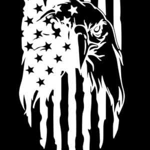 Creative Concept Ideas Adesivo de vinil Eagle American Flag Patriotic CCI |Carros Caminhões Vans Paredes Laptop| Branco |14 x 8,4 cm | CCI3139 (Discos de Vinil)