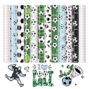 HTVRONT Vinil permanente de futebol para Copa do Mundo 2026-10 peças 30,5 x 25,4 cm Folhas de vinil adesivas e 2 peças de fita de transferência, folhas autoadesivas à prova d'água para decoração de (Discos de Vinil)