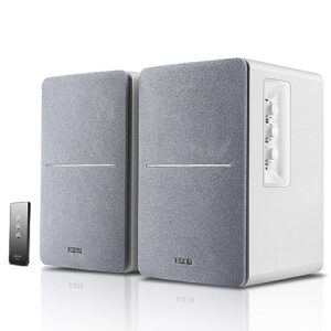 Edifier R1280T - Alto-falantes de prateleira 2.0-42 watts RMS - brancos - conectividade auxiliar e RCA - Garantia de 2 anos - Estilo clássico (Equipamentos)