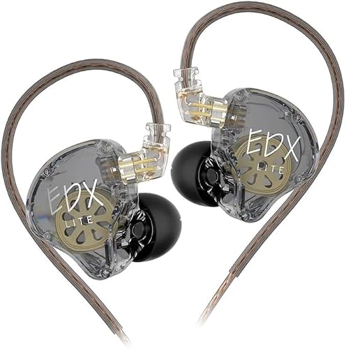Fone de Ouvido EDX Lite Intra-Auricular, Driver Dinâmico Super-Linear, Isolamento Acústico, Cabo Substituível – Qualidade de Som Premium e Potente (Equipamentos)