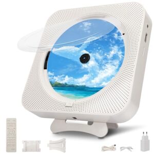 110V-220V, CD Player, Toca CD, Radio CD Player, Display LED, Rádio FM, Alto-Falantes Duplos Integrados, Compatível com Fones de Ouvido (Equipamentos)