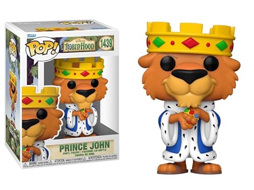 Funko Pop Robin Hood + protetor: boneco de vinil Pop! Disney (conjunto de presente com caixa protetora de colecionador ToyBop) (Prince John) (Discos de Vinil)