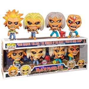 FUNKO POP ROCKS 4 PACK IRON MAIDEN - BRILHA NO ESCURO (Discos de Vinil)