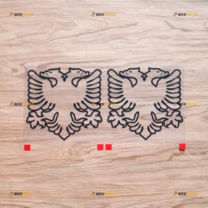 Adesivo de vinil Albanian Double Headed Eagle Albania - Pacote com 2 pretos, 15 cm - para carro, barco, laptop, estilo c (Discos de Vinil)