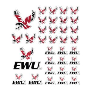 Desert Cactus Adesivos de vinil Eagles da Eastern Washington University para laptop, garrafa de água, carro, scrapbook, 33 x 27 cm, folha T1 (Tipo 1-1) (Discos de Vinil)