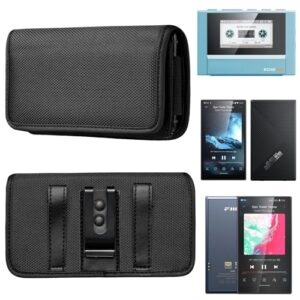 Ranyi Capa para leitor de MP3 SnowSky/FiiO Echo Mini/FiiO M21 M23/JadeAudio/FiiO JM21 MP3 Player, coldre horizontal de nylon com clipe de cinto compatível com leitor de MP3 FiiO M21 M23 JM21 (Equipamentos)