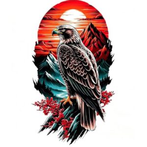 Adesivo de vinil para carro Eagle Mountain Sunset com decalque impermeável, 10,5 x 18 cm, para para-choques, laptops, vidro e paredes, pacote com 2, #CA-061 (Discos de Vinil)