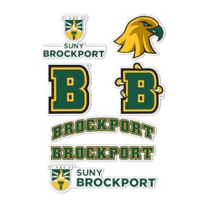 Brockport SUNY Golden Eagles Adesivo Vinil Decalque Laptop Garrafa de Água Carro Scrapbook (Tipo 2 Folha) (Discos de Vinil)