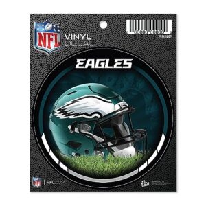 Rico Industries NFL Football Philadelphia Eagles capacete redondo cor vinil decalque (Discos de Vinil)