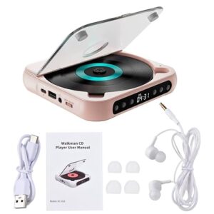 Leitor De Cd Bluetooth Portátil Compatível Com CD/MP3/CD-RW (Rosa) (Equipamentos)