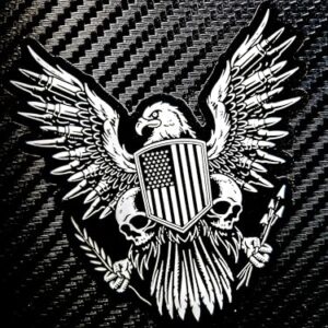 Adesivo de vinil com bandeira americana Patriotic Eagle We The People (pacote com 7,6 cm) (Discos de Vinil)