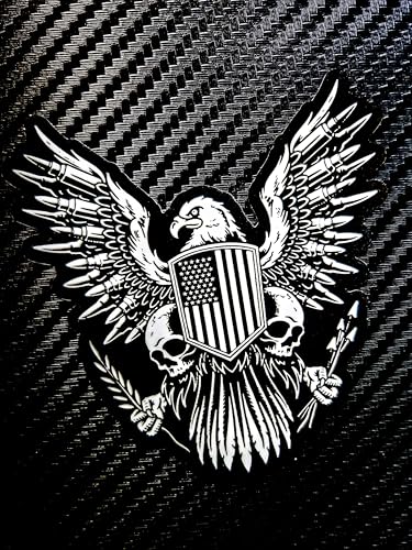Adesivo de vinil com bandeira americana Patriotic Eagle We The People (pacote com 7,6 cm) (Discos de Vinil)