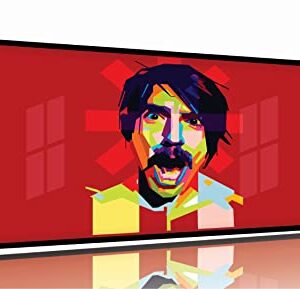 Quadro Decorativo Red Hot Chili Peppers -130x60 Moldura Preta 2x2 (Discos de Vinil)