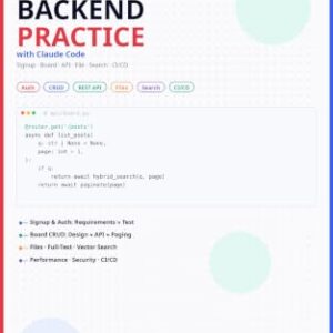 Half the Cycle: Vibe Coding Vol 2 — Backend Practice : Signup, Board CRUD, API, Files, Search, and CI/CD — Ship Real Backends with Claude Code (English Edition) - BYUNG HONG, YOO (CDs)