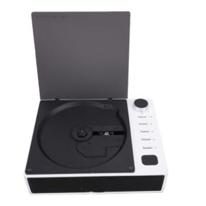 GOWENIC Leitor de CD Portátil Alto-falantes HiFi Integrados, CD Players Vintage para Casa, Máquina de Recarregável Com Controle Remoto, Bluetooth, Disco U, Entrada para Fone de (Branco) (Equipamentos)