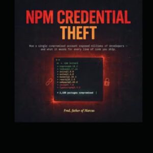 NPM CREDENTIAL THEFT: Supply-Chain Worms, a Rogue AI Agent, and the Outage That Stopped GitHub — A Developer’s Survival Story (The Imperfect Action Series) - Father of Marcus, Fred (CDs)