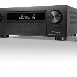 Denon Receptor AV AVR-X6800H 11,4 canais – 140 W/canal, transmissão sem fio via HEOS integrados, WiFi e Bluetooth, suporta Dolby Vision, HLG, HDR10+, HDR dinâmico e virtualização de altura Dolby Atmos (Equipamentos)