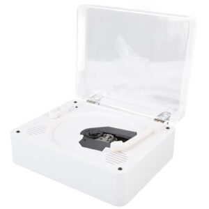 Zopsc CD Player Portátil Bluetooth Com Alto -falantes, CD Players de Desktop Vintage, Alto -falantes Estéreo Construídos Com Dupla, Unidade USB, Controle Remoto (Branco) (Equipamentos)