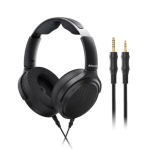 FiiO Fones de ouvido magnéticos planares JT7, driver planar de 95 x 86 mm, diafragma ultrafino de 3 µm, design leve e dobrável, cabo removível de 4,4 mm/3,5 mm para audiófilos (preto) (Equipamentos)