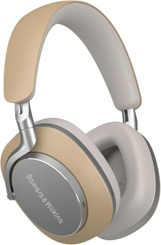 Bowers & Wilkins Fones de ouvido sem fio over-ear Px8, cancelamento de ruído ativo avançado, materiais luxuosos, vida útil da bateria de 30 horas, carregamento rápido de 15 minutos, caramelo (Equipamentos)