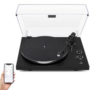 VEDO Toca-Discos, com BT 5.4, Toca-Discos De 2 Velocidades (33/45RPM), Saída RCA,Madeira e Adaptador 12V Incluso, CD, Toca-Fitas, RáDio Fm, Streaming Sem Fio, Presente Colecionável Perfeito, 110V/220V (Equipamentos)