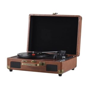 AUNMAS Toca-discos Portátil Vitrola Com Bluetooth 5.0, 3 Velocidades 33 (Equipamentos)