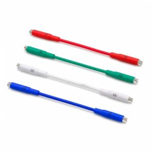 Pacote com 4 cabos de chumbo para toca-discos, kit de atualização OFC Litz banhado a prata para cartucho MM/MC pino de 1,2 a 1,4 mm, para Audio Technica Technics Pioneer Denon Ortofon Shure Vinyl DJ (Equipamentos)