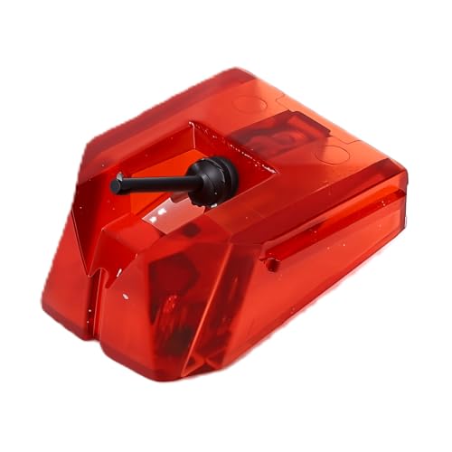 Jiawu Agulha de Substituição para Toca-discos para ATN XP7 XP5 XP3, Agulha de Toca-discos Com Ponta Elíptica Colada, Vermelha (Equipamentos)