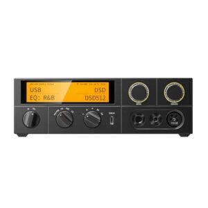 FiiO K17 Desktop DAC e amplificador de fone de ouvido AK4191+AK4499EX*2, 31-Band PEQ, MQA, suporta DSD512 32Bit/768kHz com controle remoto (preto) (Equipamentos)