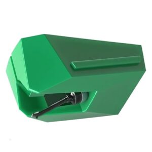 Agulha de Reposição para Toca-Discos, Compatível com Cápsulas da Série AT-VM95, Agulha para Discos de Vinil com Capa Protetora, verde (Equipamentos)