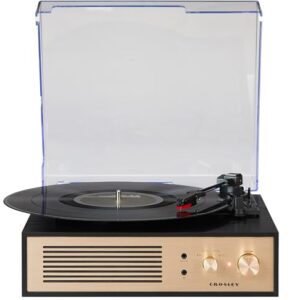 Crosley CR6045A-BK Miles 3 velocidades Bluetooth in/out toca-discos toca-discos com alto-falantes embutidos, preto (Equipamentos)