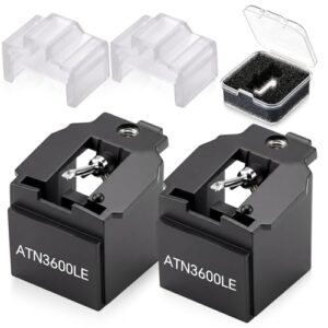 Tellegloww 2 peças ATN3600LE Stylus compatíveis com toca-discos AT-LP60X (Equipamentos)