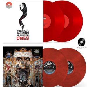 Number Ones: The Hit Songs (Solid Red) + Dangerous (Red & Black Swirl) Michael Jackson Limited Edition Color Double Album Collection [Vinyl - 2 Pack] - Michael Jackson (Discos de Vinil)