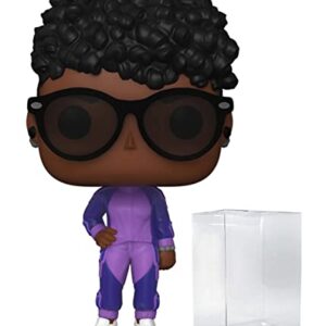 POP Marvel: Pantera Negra: Wakanda Forever - Boneco de vinil Funko Pop! Shuri (incluído com capa protetora compatível com POP Box), multicolorido, 9,5 cm (Discos de Vinil)