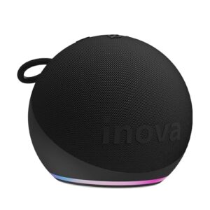 Caixa de Som, INAVA, Melhor Alto-Falante Portátil Bluetooth com Som até Hoje, Graves e Agudos Surround 360°, 20 Horas de Duração da Bateria - Compatível com Alexa (Preto) (Equipamentos)