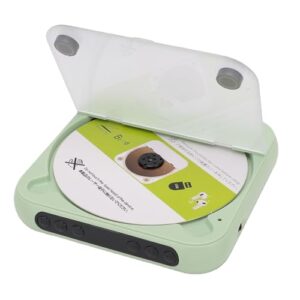 Asixxsix CD Player de Mesa, CD Player Portátil Recarregável Com Fone de Ouvido, Alto-falantes Estéreo Duplos Transmissor Bluetooth 5.3 Display LCD 5 Modos de Reprodução (Equipamentos)