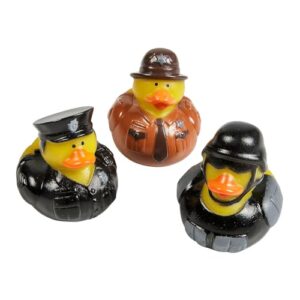 Law Enforcement Rubber Duckies, 12 Pieces, Police Officer, SWAT Team and State Troopers, Birthday Party and Celebration Supplies (Discos de Vinil)