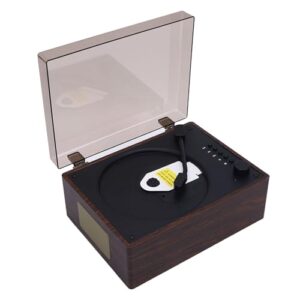 Serounder Reprodutor de Cd Bluetooth Multifuncional retrô Com 2 Alto-falantes Estéreo, Reprodução Usb para Diversão Musical, Controle Remoto Cr2025 (Noz Marrom) (Equipamentos)