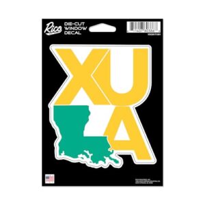 Rico Industries NCAA Xavier (LA) Gold Rush 12,7 cm x 17,8 cm Decalque de vinil cortado - Acessório para carro/caminhão/casa (Discos de Vinil)