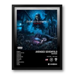 Quadro com Moldura Nightmare Metal Álbum Spotify Tam. 33x43cm (Discos de Vinil)