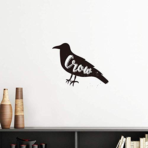 DIYthinker Adesivo de vinil de corvo preto e branco para decoração de parede, pôster de papel de parede autoadesivo (Discos de Vinil)