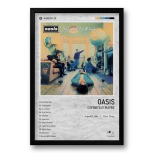 Quadro Álbum Spotify Definitely Maybe - Oasis - 40x60cm (Discos de Vinil)