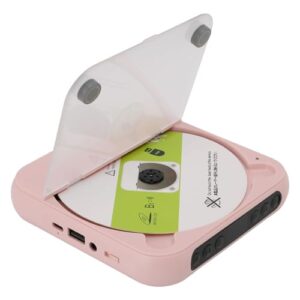 CD Player Com Fones de Ouvido, 5.3 CD Player Portátil Com Receptor de Transmissor, Bateria de 2000mAh, Suporta CD R CD RW MP3 WMA, Entrada USB AUX para Viagem de Carro Em Casa (Equipamentos)