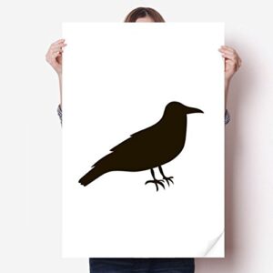DIYthinker Black Crow Adesivo de desenho de animal fofo decalque de janela de papel de parede (Discos de Vinil)