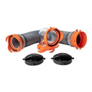 Camco Kit de mangueira de esgoto tote super resistente | Vinil 18 mil HTS |3 pés (39645) (Discos de Vinil)