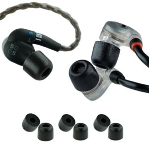 Comply Série 500 Core | Pontas auriculares IEM de substituição de espuma viscoelástica para KZ, Moondrop, FiiO Sennheiser e mais | Isolamento de ruído superior, conforto máximo, ajuste seguro | (Equipamentos)