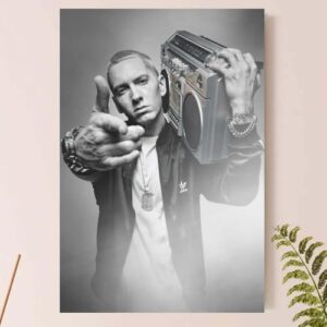 Placa Quadro Decorativo - Emi.nem - Decoração Rap Hip Hop (Eminem_02) (Discos de Vinil)
