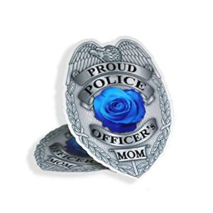 Kramer Proud Police Officer Mom Badge Sticker for Car Vinyl Decal Truck Window Bumper Sticker 5 х 9 cm. (Discos de Vinil)